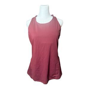 Fabletics Maroon Boost Built In Bra Tank Strappy Back Large